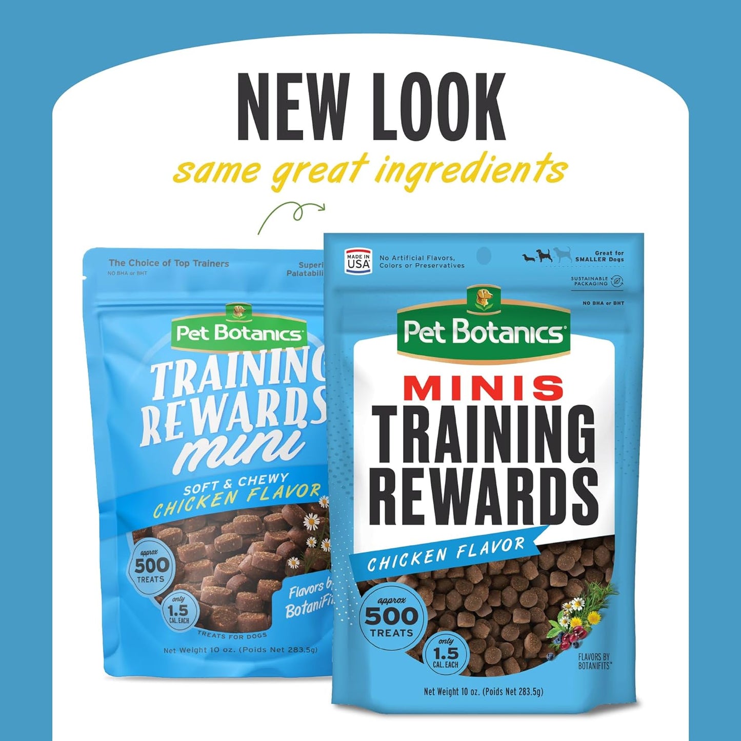 10 Oz. Pouch Training Reward Mini Soft & Chewy, Chicken Flavor, with 500 Treats per Bag, the Choice of Top Trainers