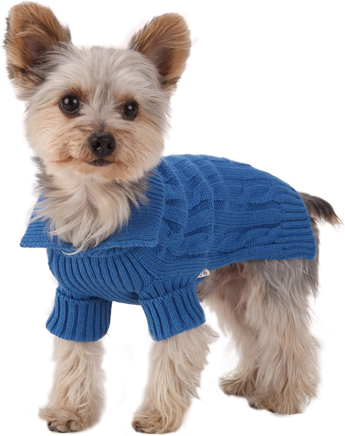 Blue Aran Dog Sweater Size #12 Medium